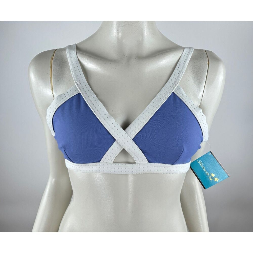 Letarte Santorini Top‎ Triangle Bikini Swim Women S NWT $108 Stretch Non-Padded